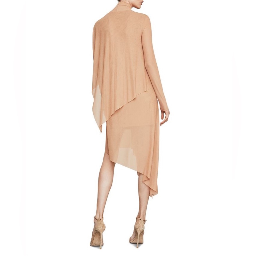 💫HP‼️💫 NWT BCBG MAXAZRIA Asymmetrical Layered Turtleneck Dress in Nubuck, Med - Picture 5 of 12